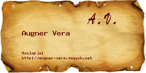 Augner Vera névjegykártya